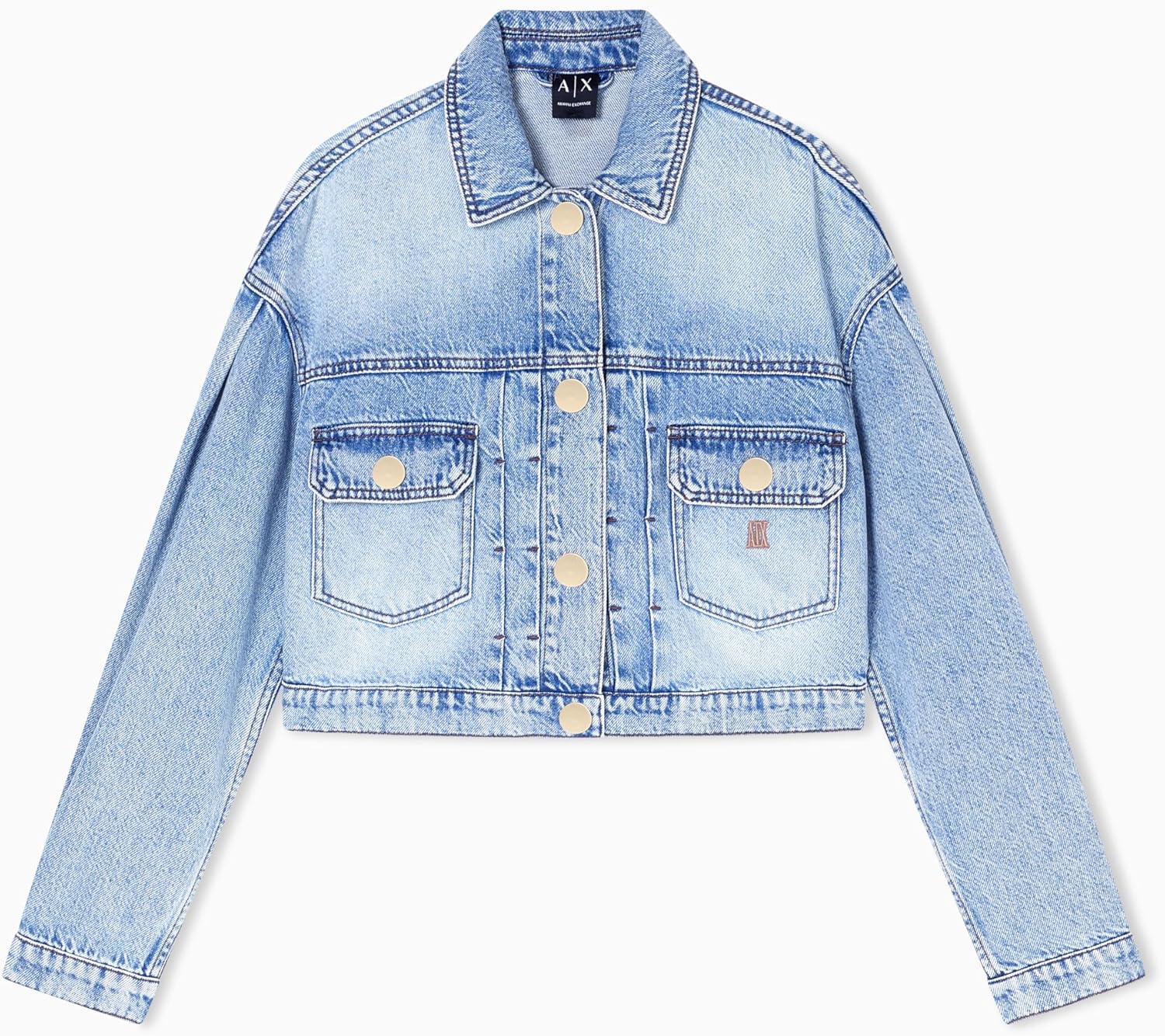 A|X Armani Exchange Giubbino Donna Mod. XW002260 AF21338 MB001 Denim Blu