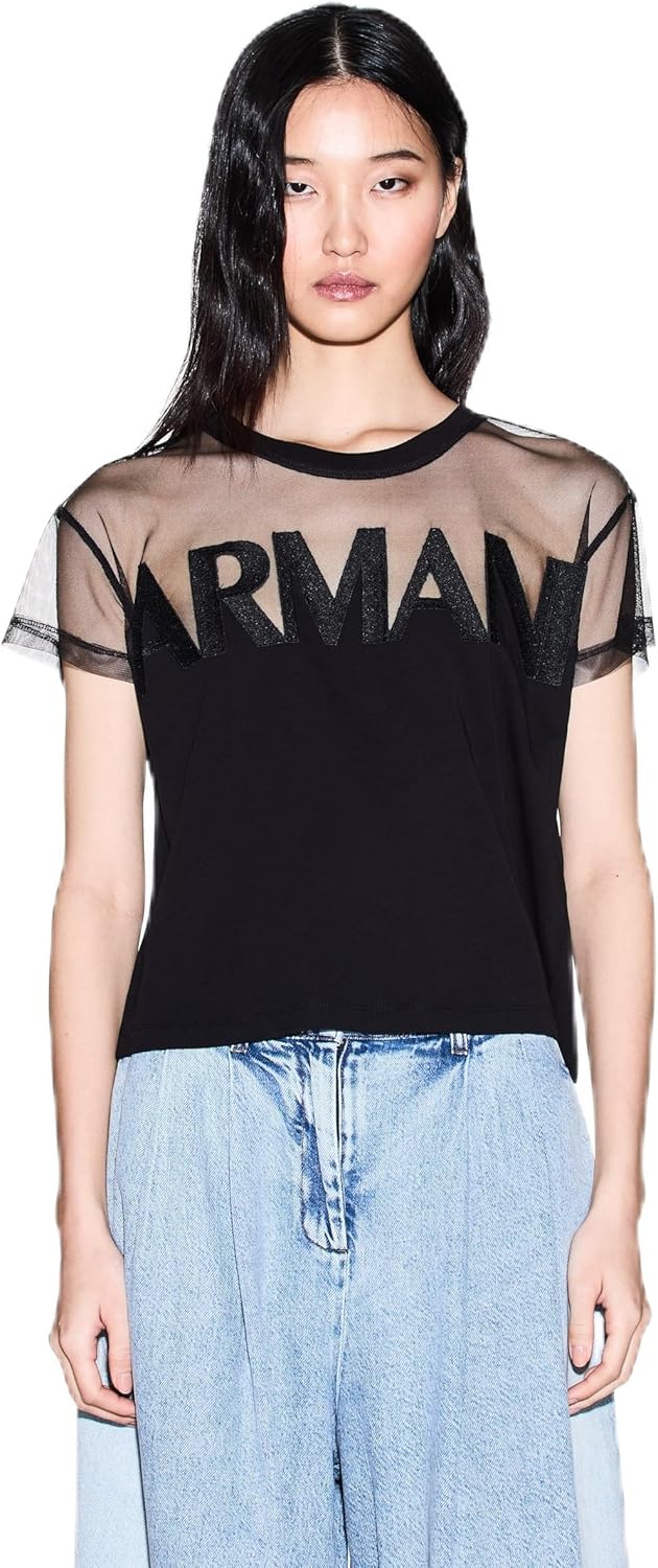 A|X Armani Exchange T-shirt Donna Mod. XW002332 AF10356 UC001 Nero