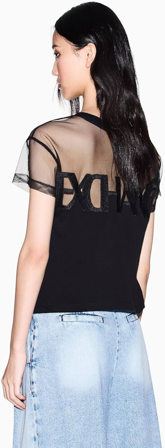A|X Armani Exchange T-shirt Donna Mod. XW002332 AF10356 UC001 Nero