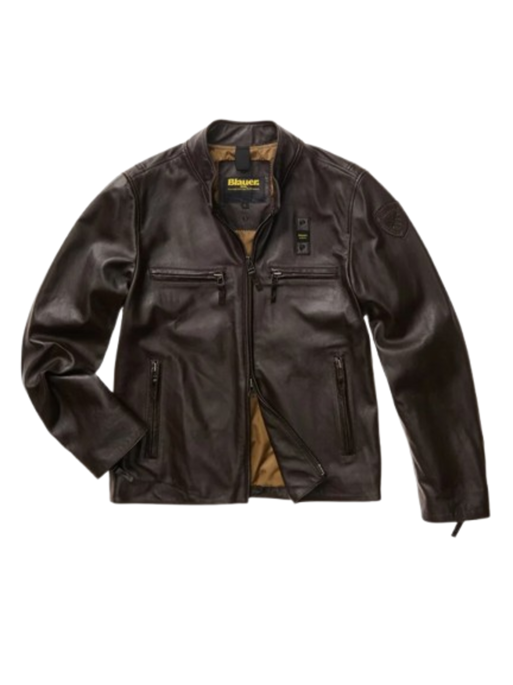 Blauer Giubbotto pelle Uomo Mod. BLUL02442 7515 392 Scuro Marrone