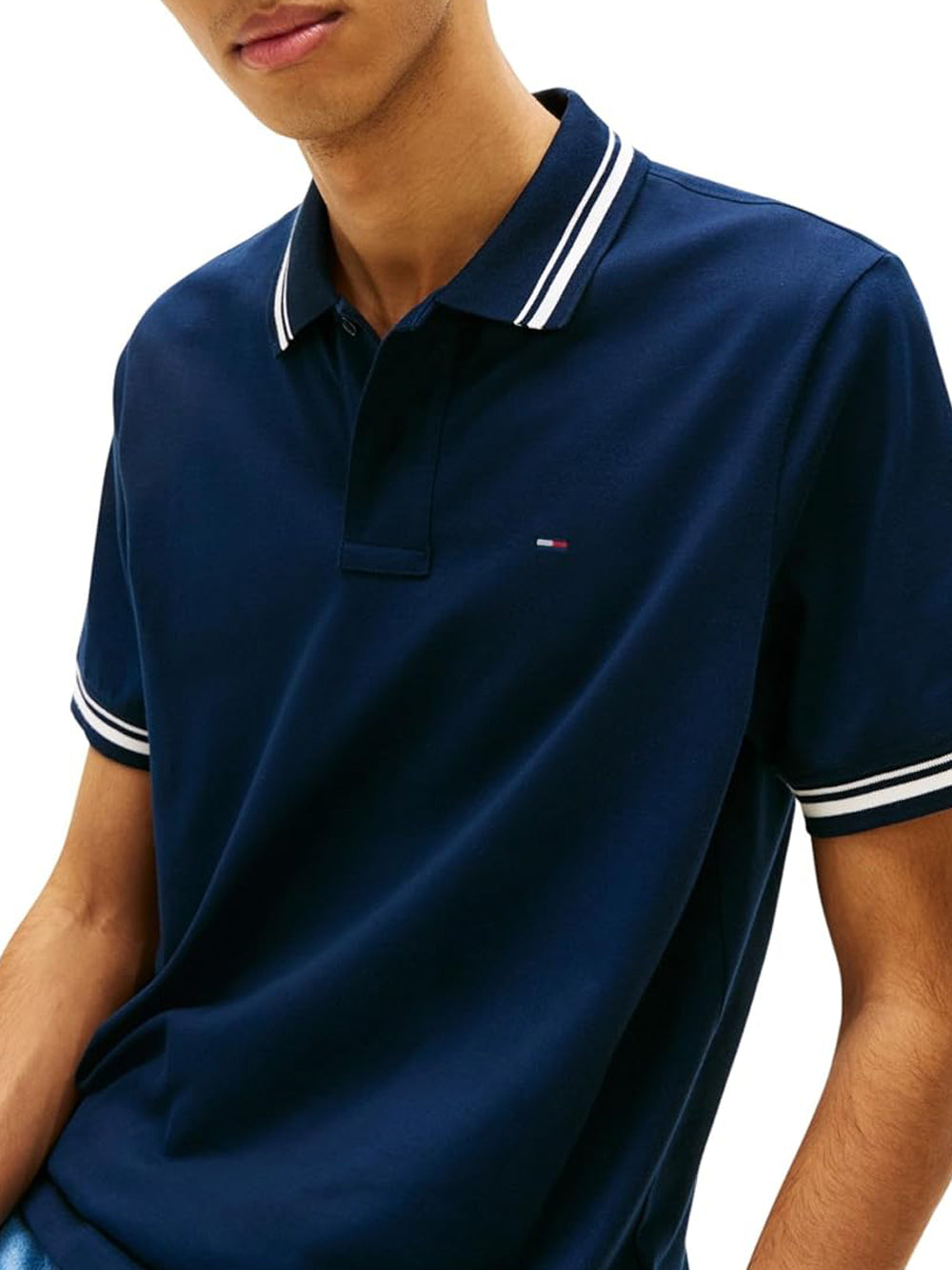 Tommy Hilfiger Tommy Jeans Polo Uomo Mod. DM0DM22700 C1G Blu