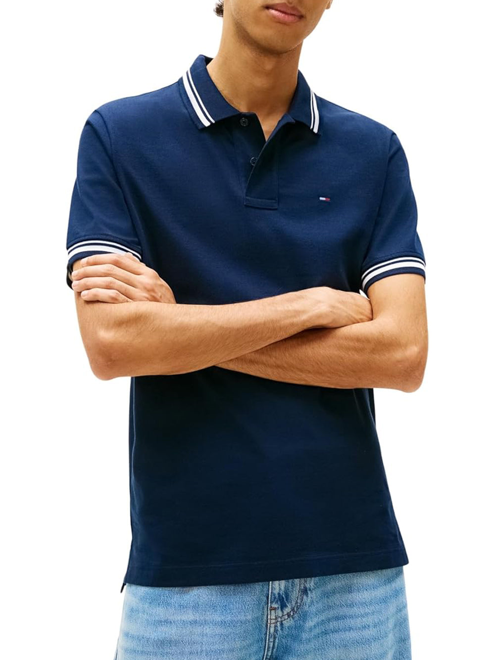 Tommy Hilfiger Tommy Jeans Polo Uomo Mod. DM0DM22700 C1G Blu