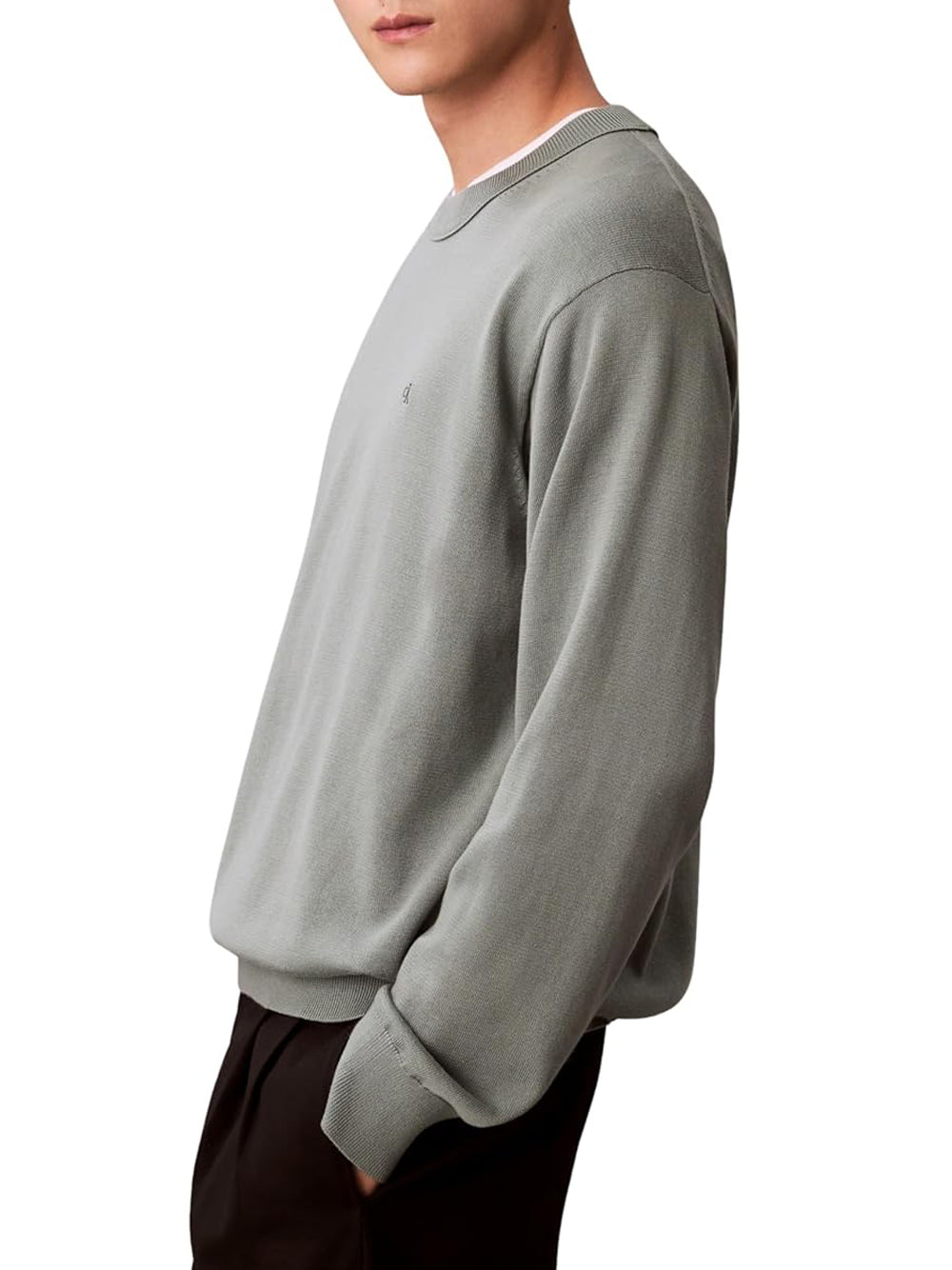 Calvin Klein Calvin Klein Jeans Maglione Girocollo Uomo Mod. LV04RC309G PNO Salvia Verde