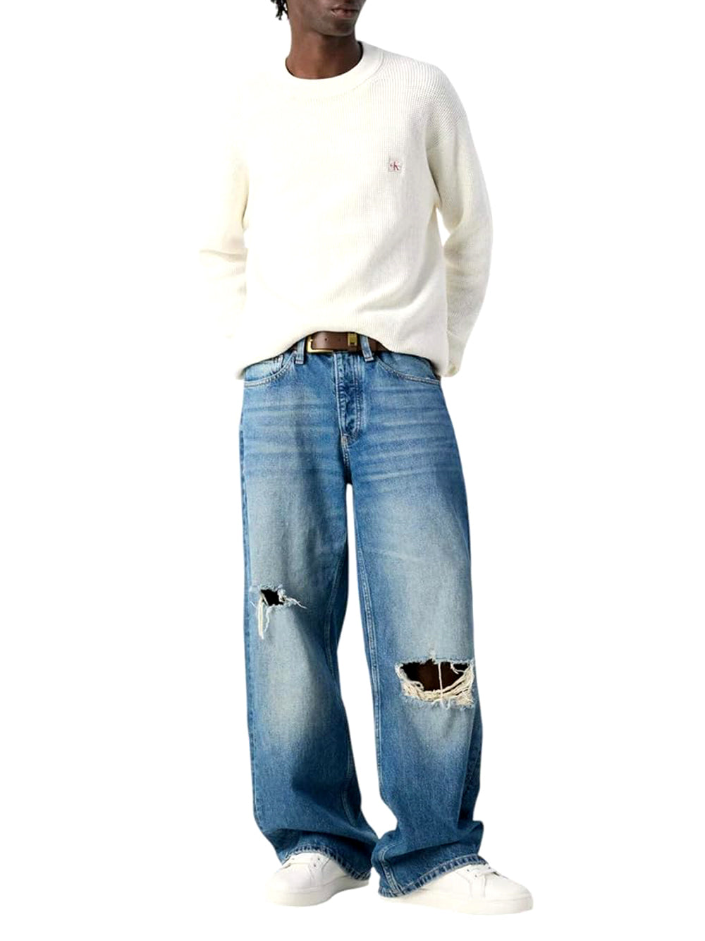 Calvin Klein Calvin Klein Jeans Maglione Girocollo Uomo Mod. LV04RD313G YAS Bianco