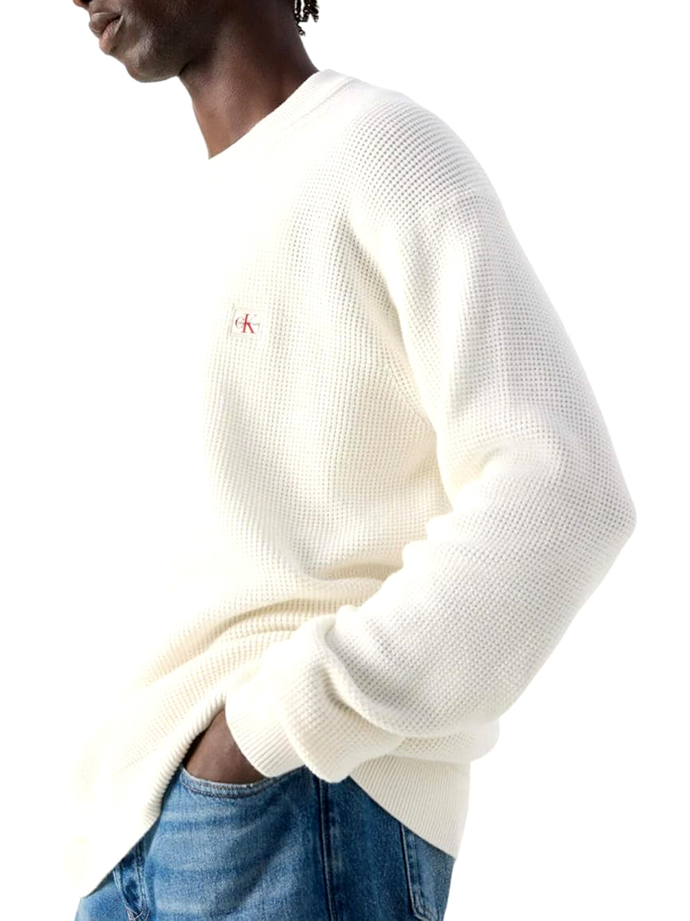 Calvin Klein Calvin Klein Jeans Maglione Girocollo Uomo Mod. LV04RD313G YAS Bianco
