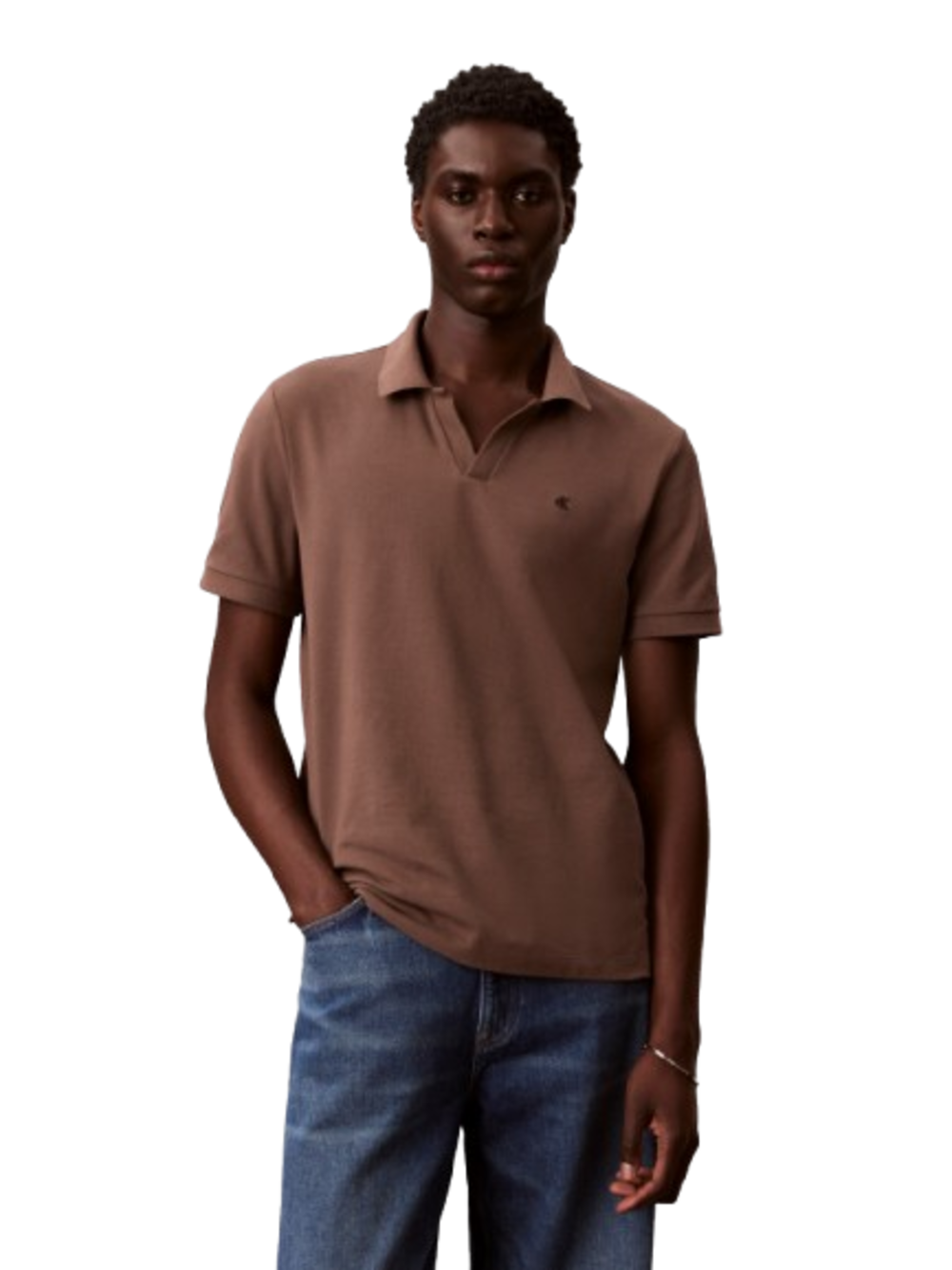 Calvin Klein Calvin Klein Jeans Polo M/C Uomo Mod. LV04RF215G WARM OAK 9O9 Moro Marrone