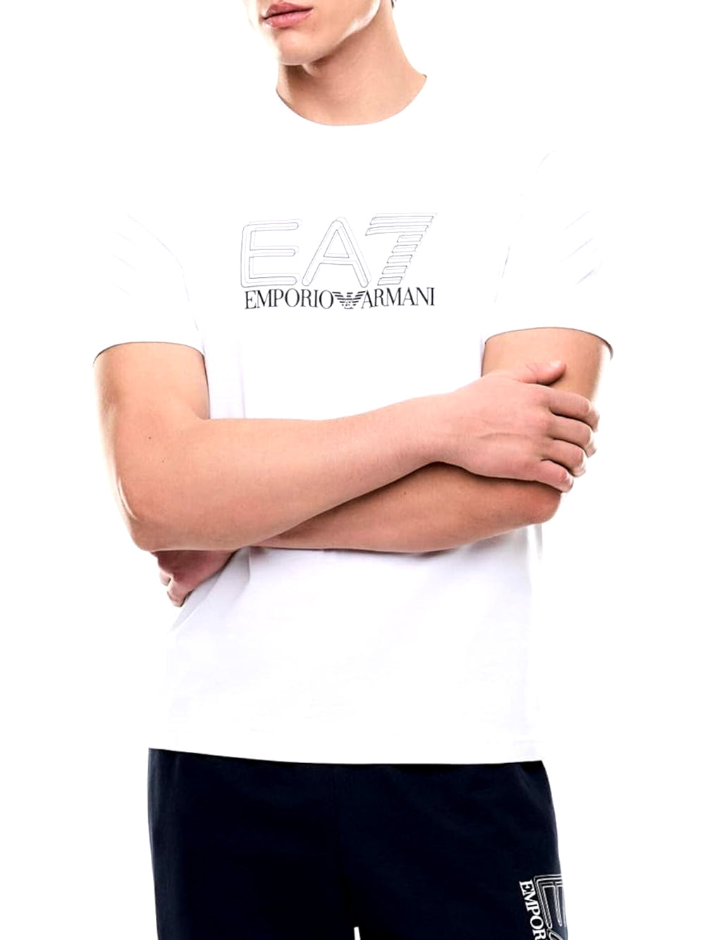 Ea7 Emporio Armani T-shirt Uomo Mod. 7M001307 AF10375 U0002 Bianco