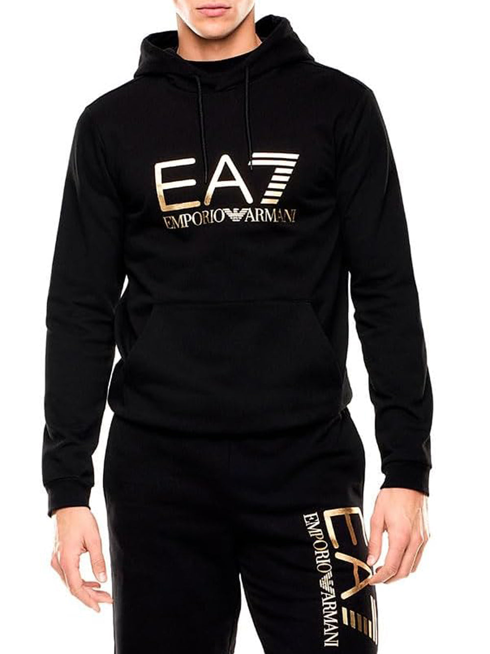 Ea7 Emporio Armani Felpa Zip Uomo Mod. 7M001413 AF22266 MC004 Nero