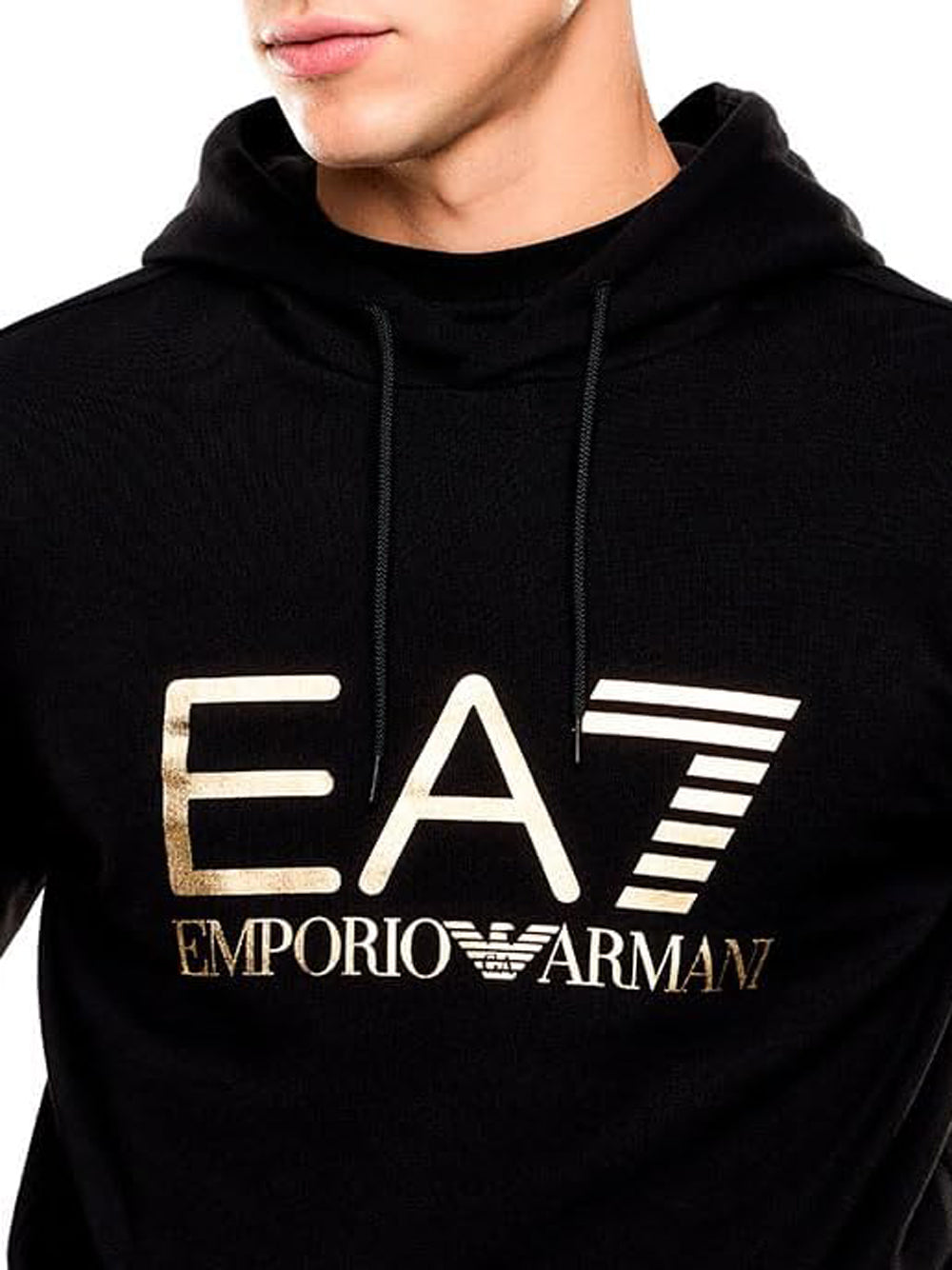 Ea7 Emporio Armani Felpa Zip Uomo Mod. 7M001413 AF22266 MC004 Nero