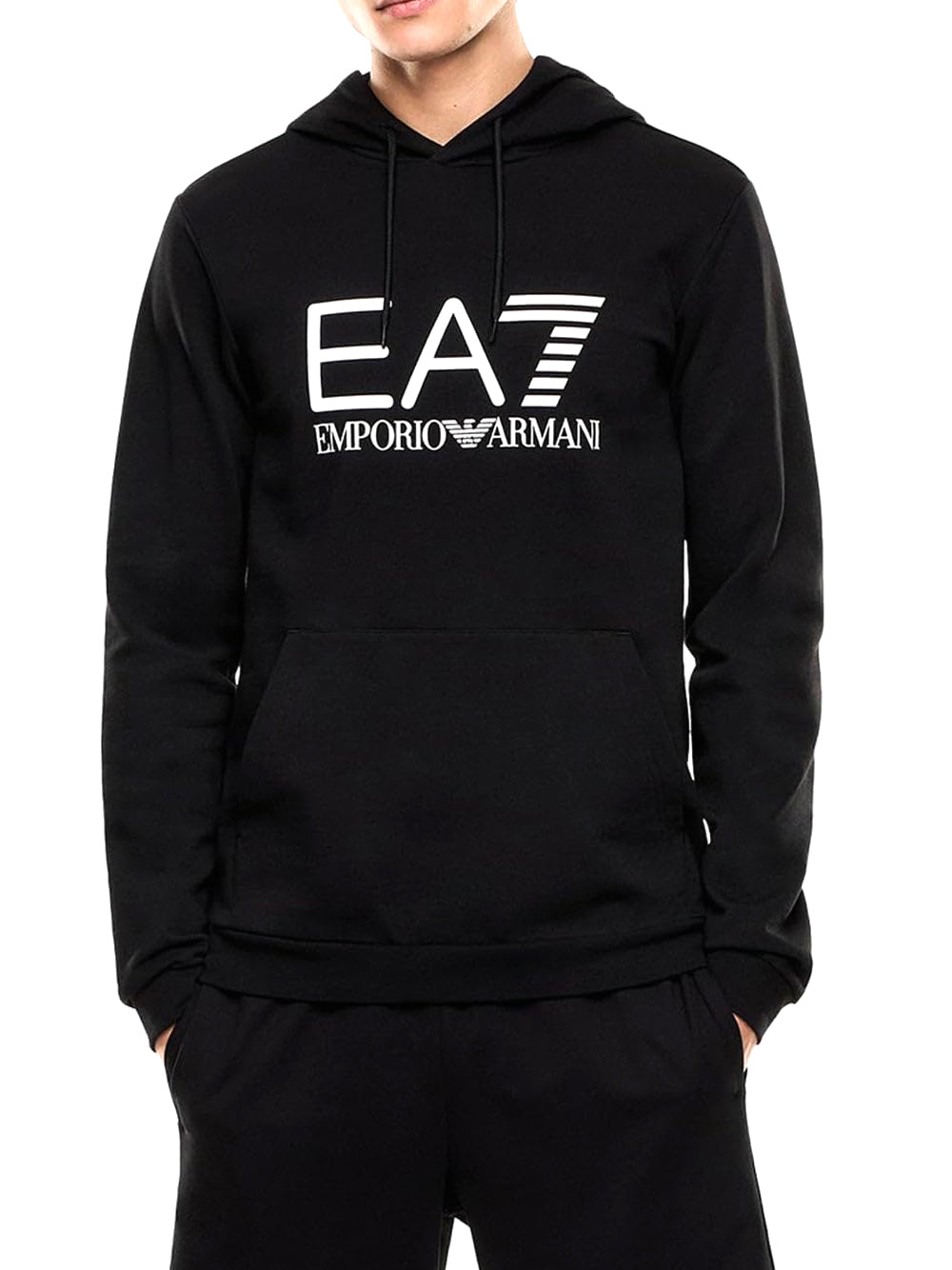 Ea7 Emporio Armani Felpa Zip Uomo Mod. 7M001413 AF22266 UC001 Nero