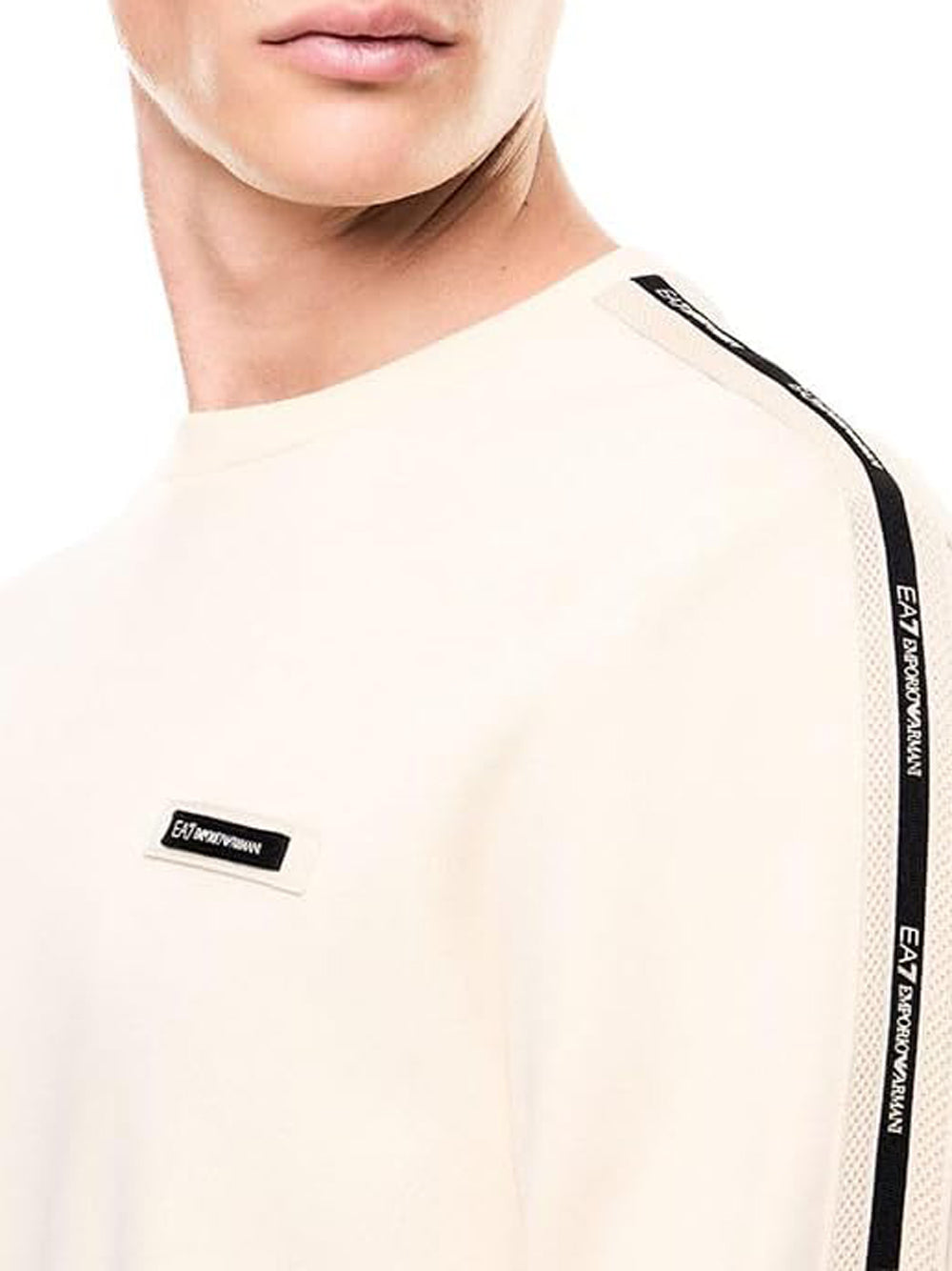 Ea7 Emporio Armani Felpa Girocollo Uomo Mod. 7M001478 AF12660 U1088 Beige