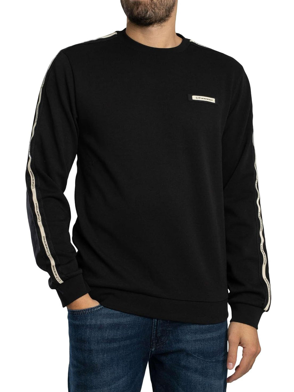 Ea7 Emporio Armani Felpa Girocollo Uomo Mod. 7M001478 AF12660 UC001 Nero