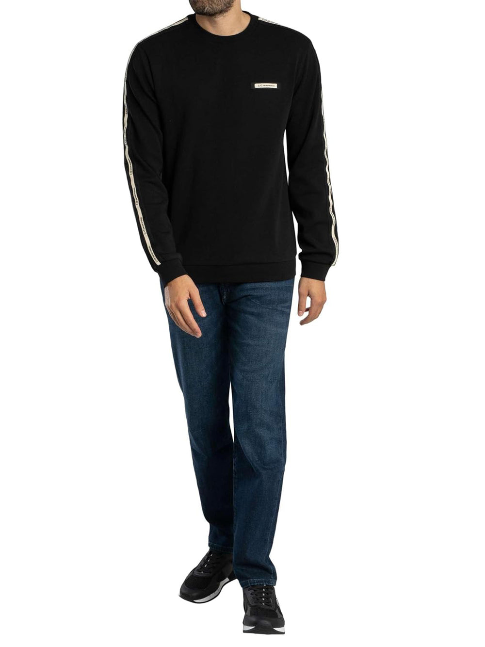 Ea7 Emporio Armani Felpa Girocollo Uomo Mod. 7M001478 AF12660 UC001 Nero