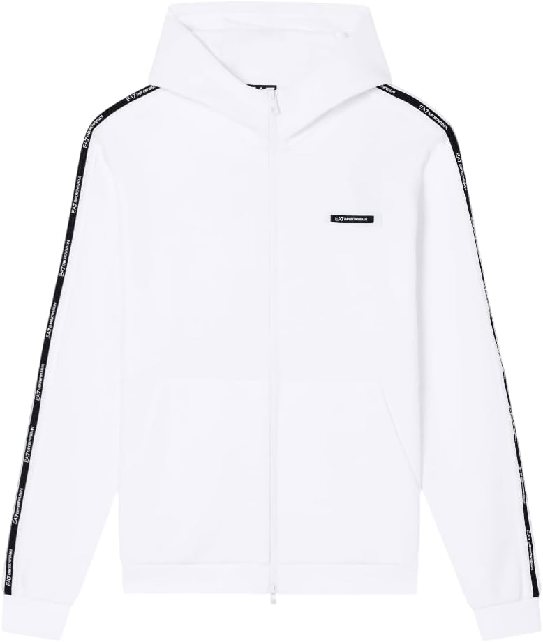 Ea7 Emporio Armani Felpa cappuccio Uomo Mod. 7M001480 AF12660 U0002 Bianco