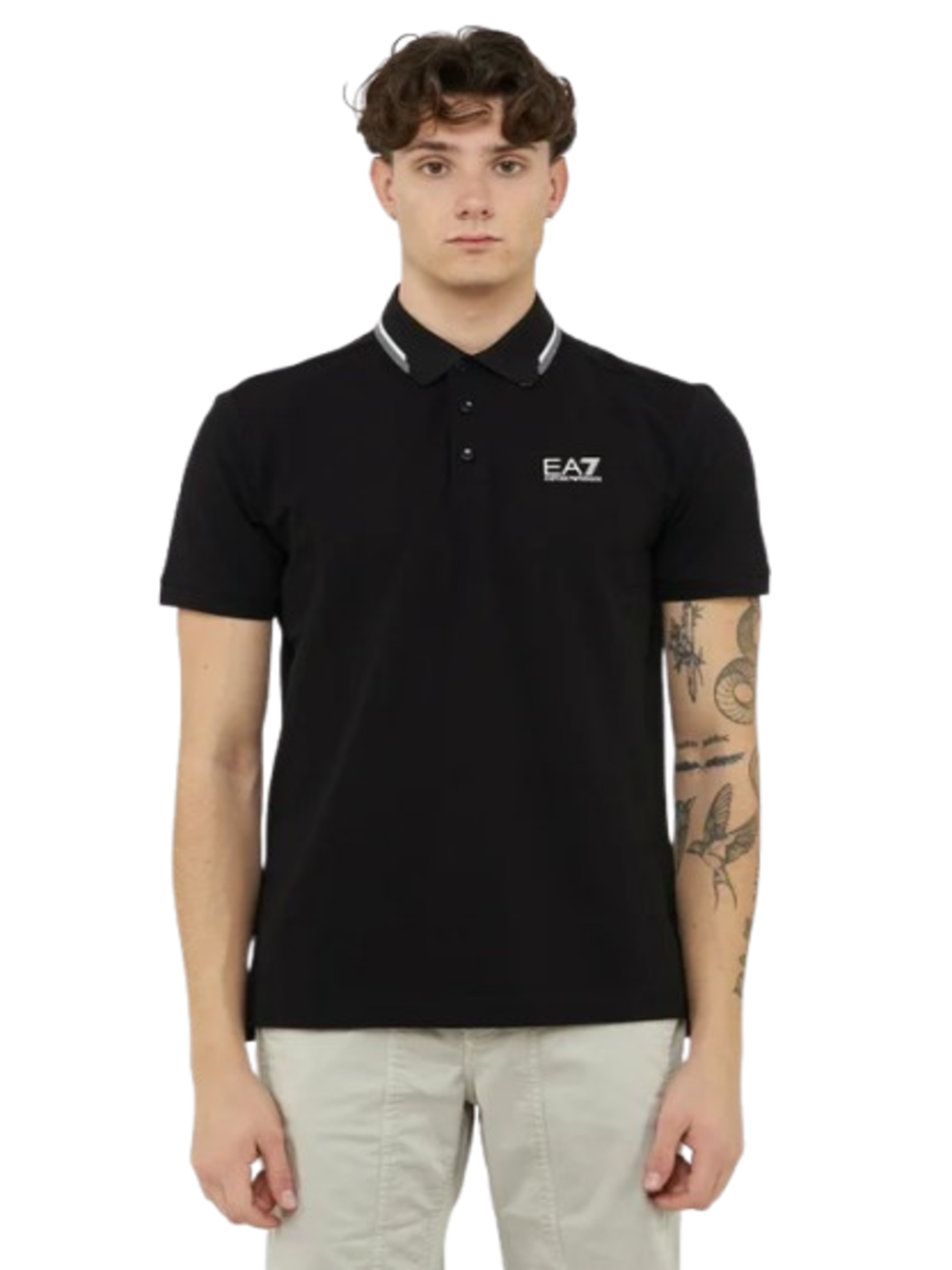 Ea7 Emporio Armani Polo Manica Corta Uomo Mod. 7M001604 AF13511 UC001 Nero