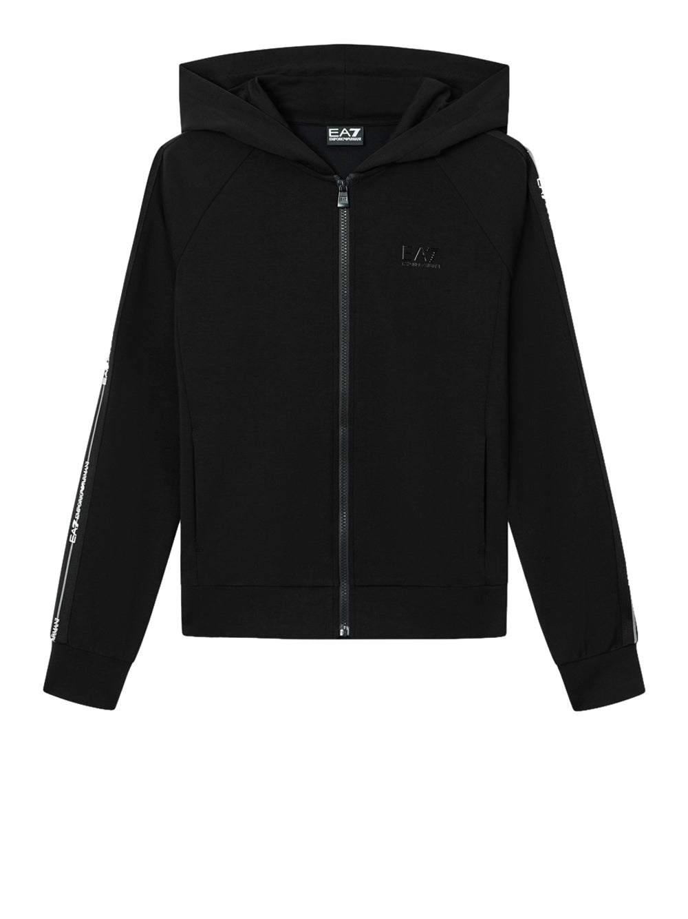 Felpa Zip Ea7 da Donna - Nero