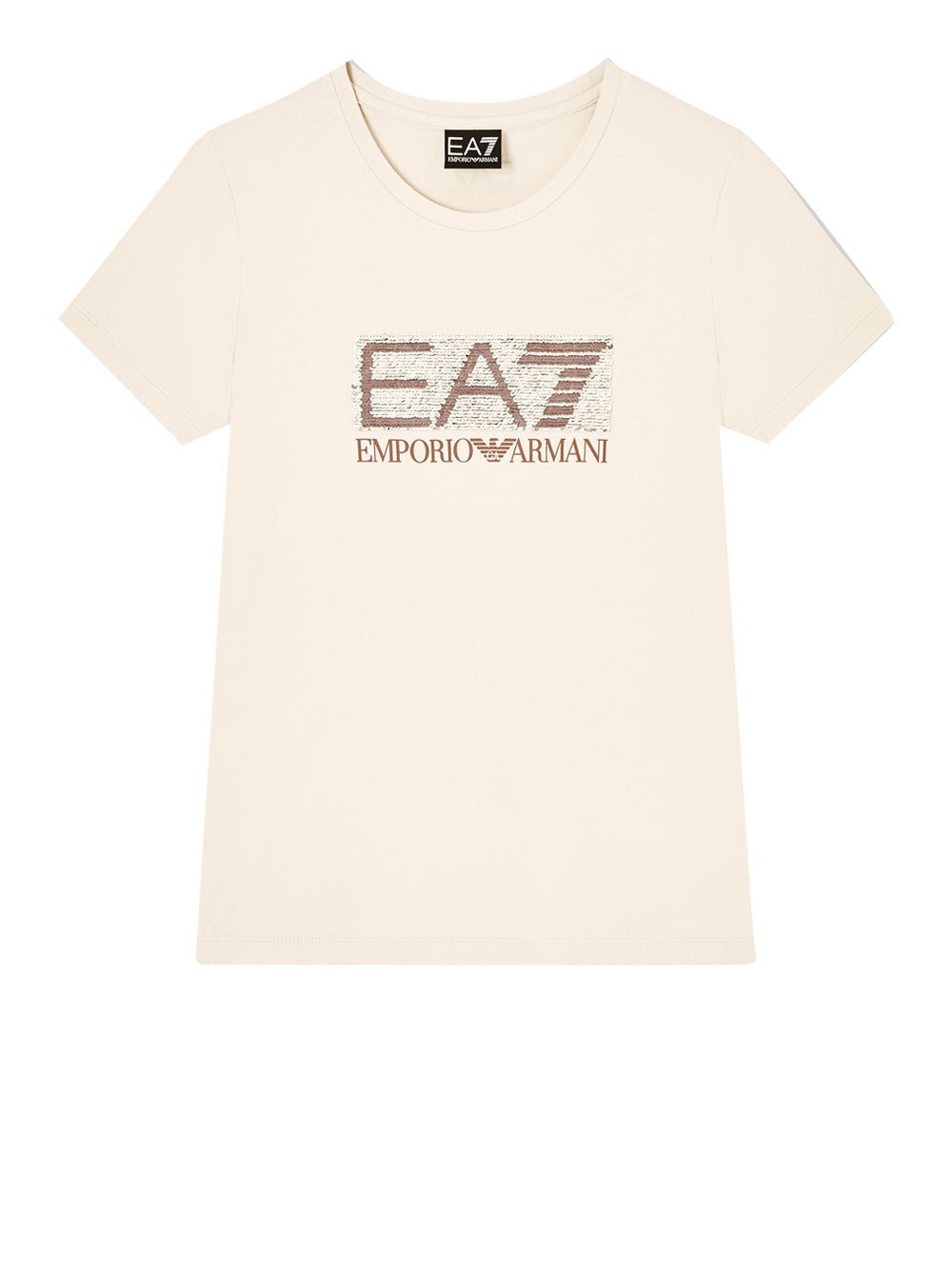 Ea7 Emporio Armani T-shirt Donna Mod. 7W001093 AF10373 U1088 Burro Avorio