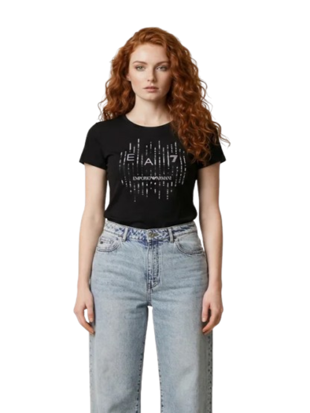 Ea7 Emporio Armani T-shirt Donna Mod. 7W001097 AF10373 UC001 Nero