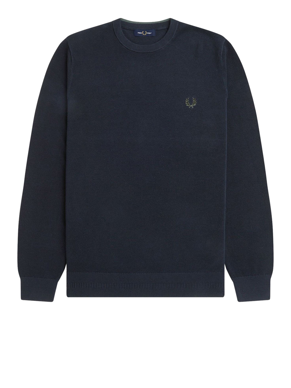 Pullover Fred Perry Pique Stitch Jumper da Uomo - Blu
