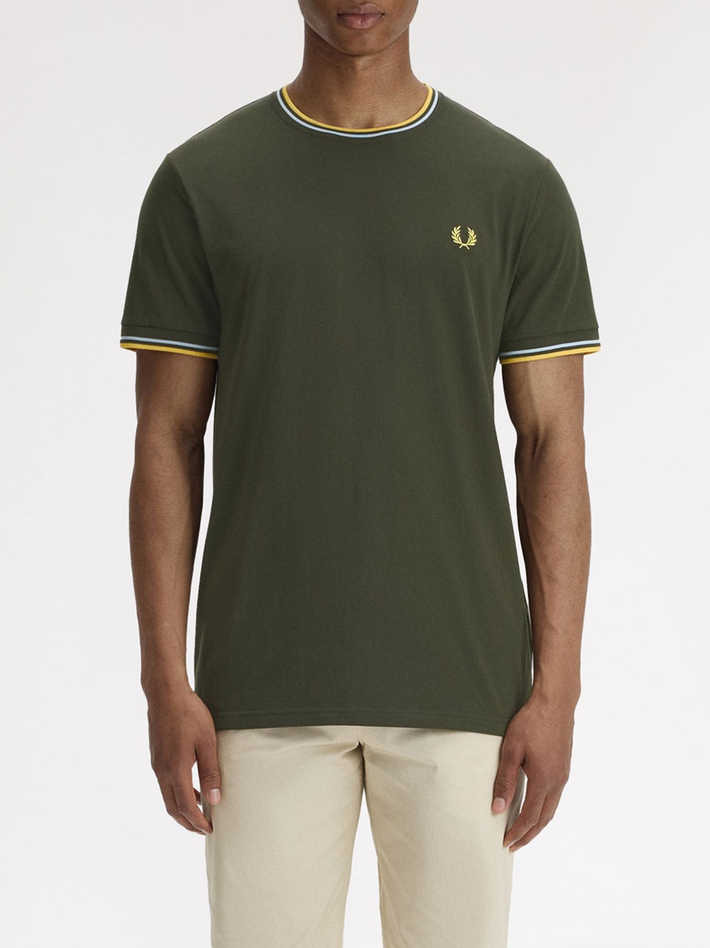T-shirt Fred Perry Twin Tipped da Uomo - Verde