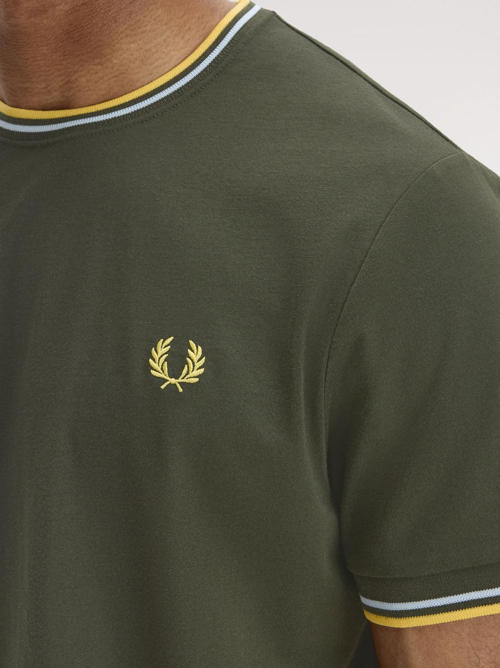 T-shirt Fred Perry Twin Tipped da Uomo - Verde