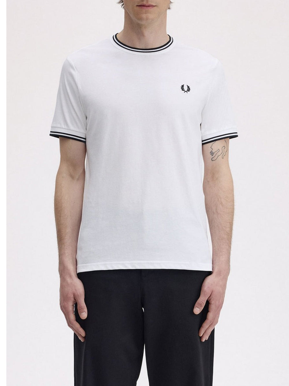 T-shirt Fred Perry Twin Tipped da Uomo - Bianco
