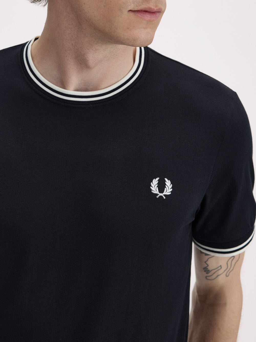 T-shirt Fred Perry Twin Tipped da Uomo - Nero