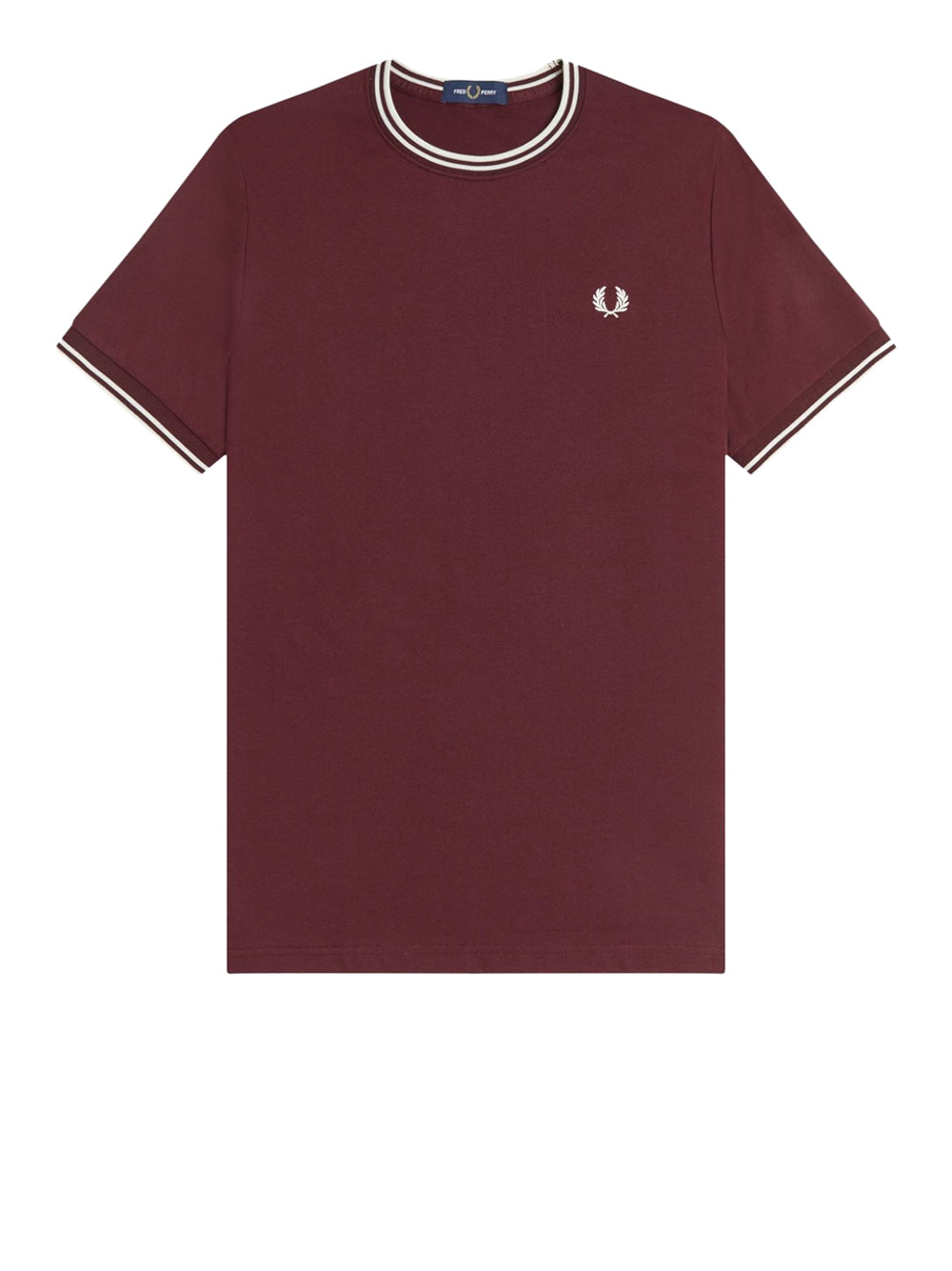 T-shirt Fred Perry Twin Tipped da Uomo - Bordeaux