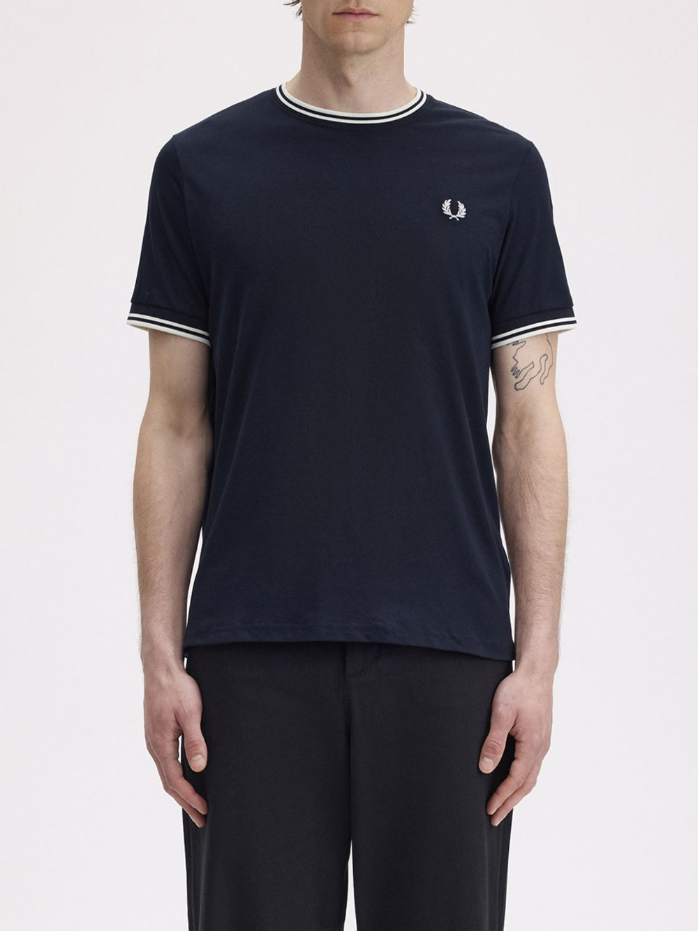 T-shirt Fred Perry Twin Tipped da Uomo - Blu