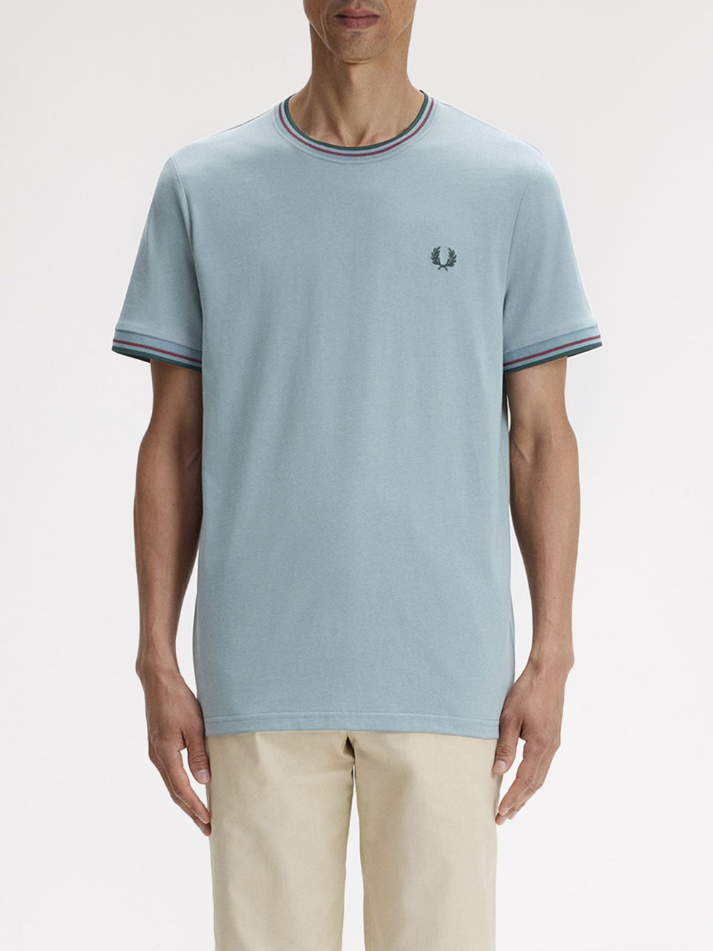 T-shirt Fred Perry da Uomo - Celeste