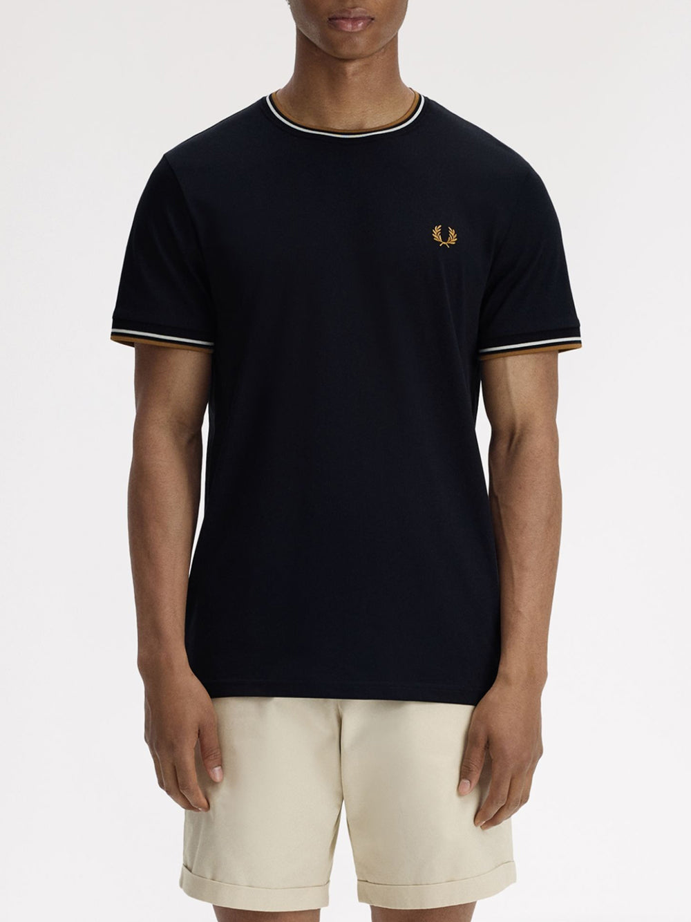 T-shirt Fred Perry Twin Tipped da Uomo - Nero
