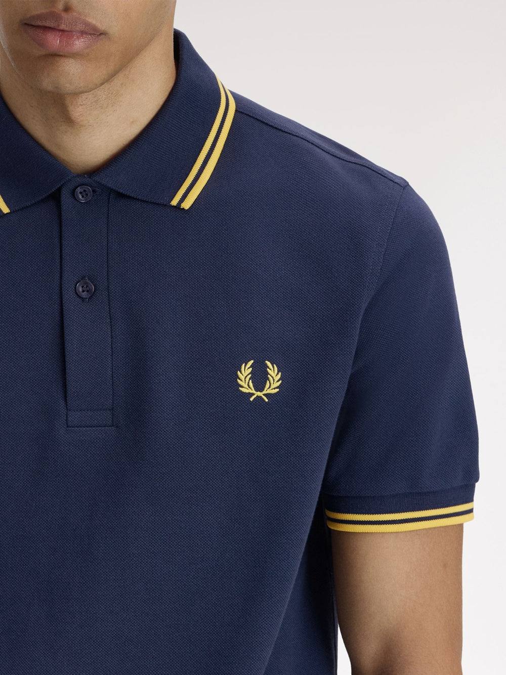Polo Fred Perry Twin Tipped da Uomo - Blu