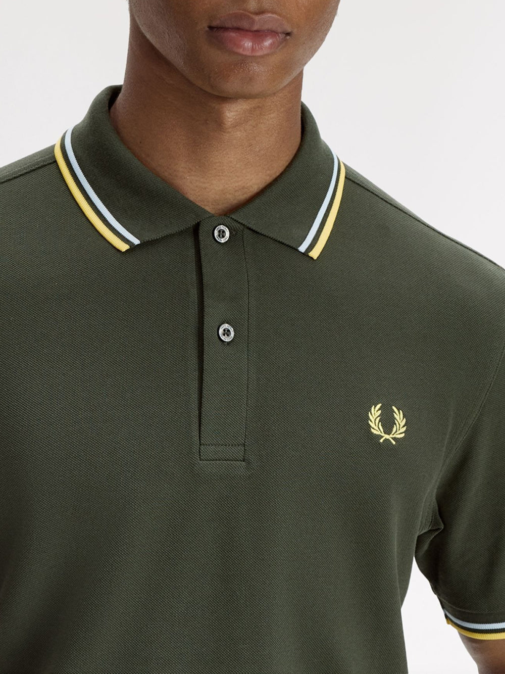 Polo Fred Perry Twin Tipped da Uomo - Verde