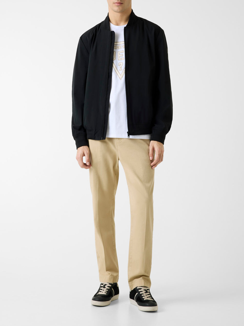 Bomber Guess Stretch Packable da Uomo - Nero