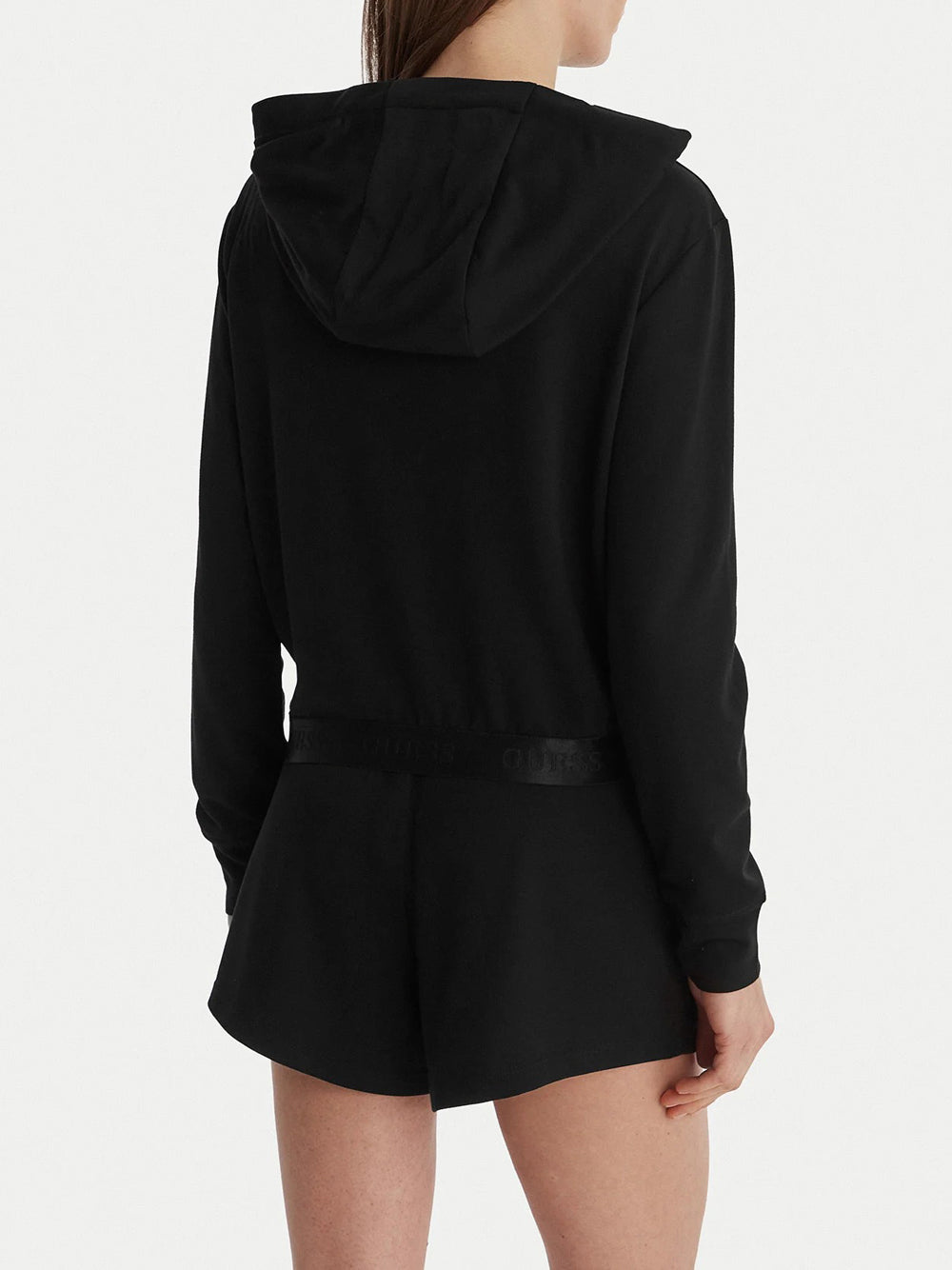 Felpa Zip Guess Junie da Donna - Nero