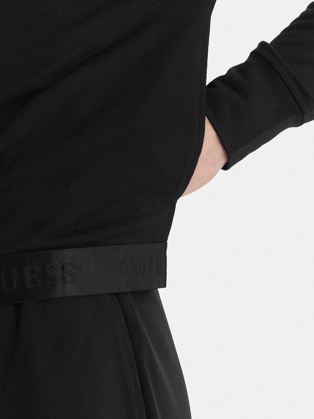 Felpa Zip Guess Junie da Donna - Nero