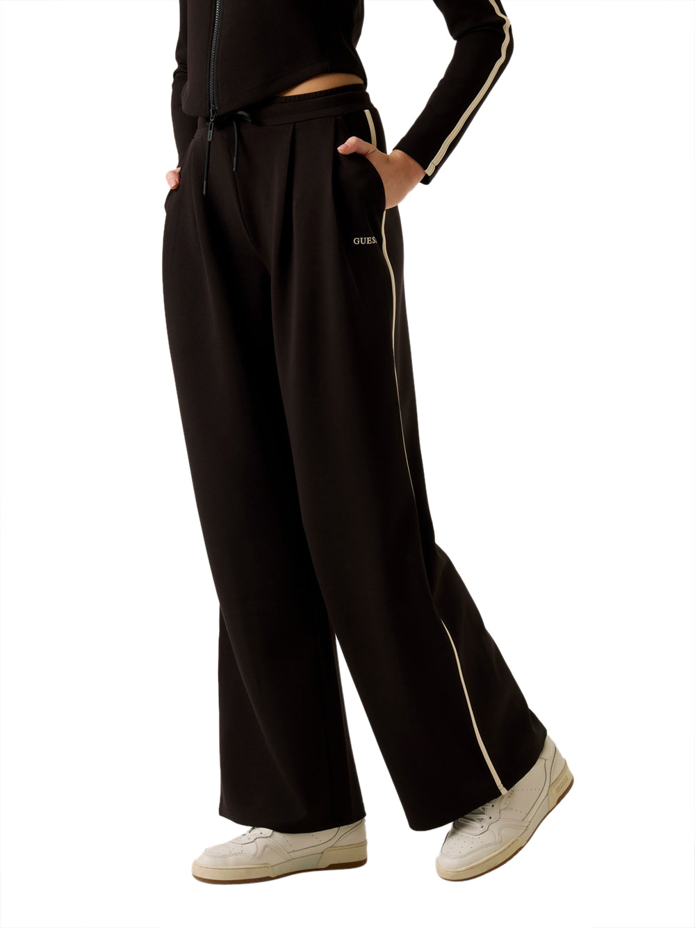 Pantalone Tuta Guess Jasmine da Donna - Nero