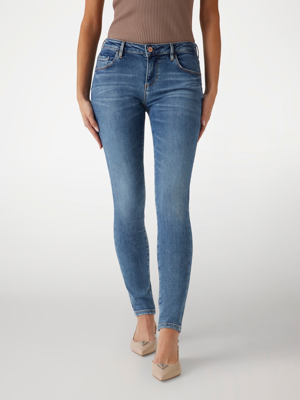 Jeans Skinny Annette Guess da Donna - Denim