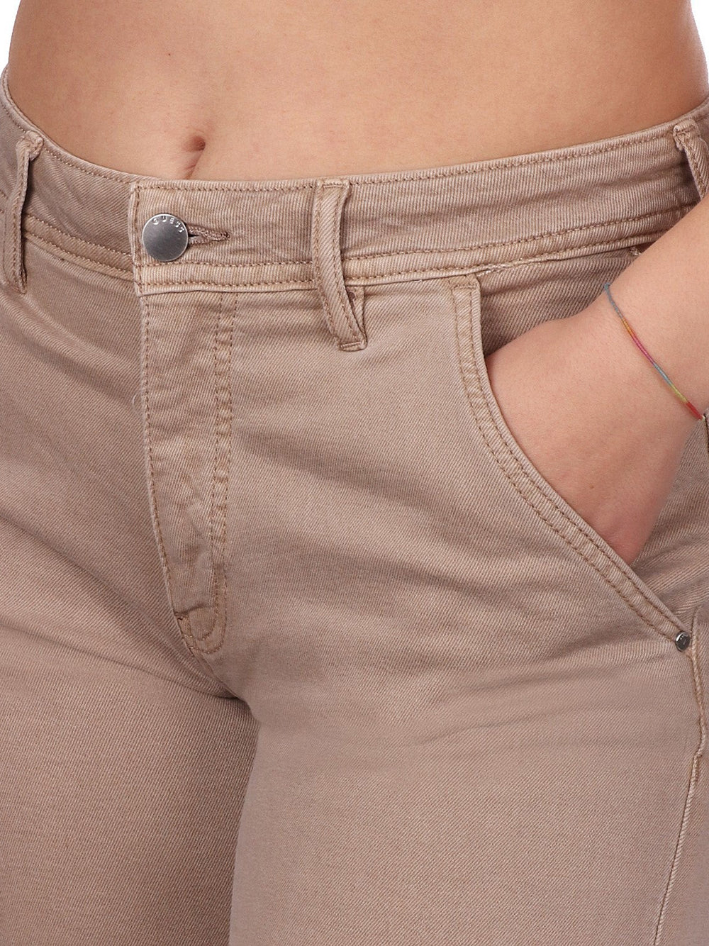 Jeans Wide Guess Zoya da Donna - Beige