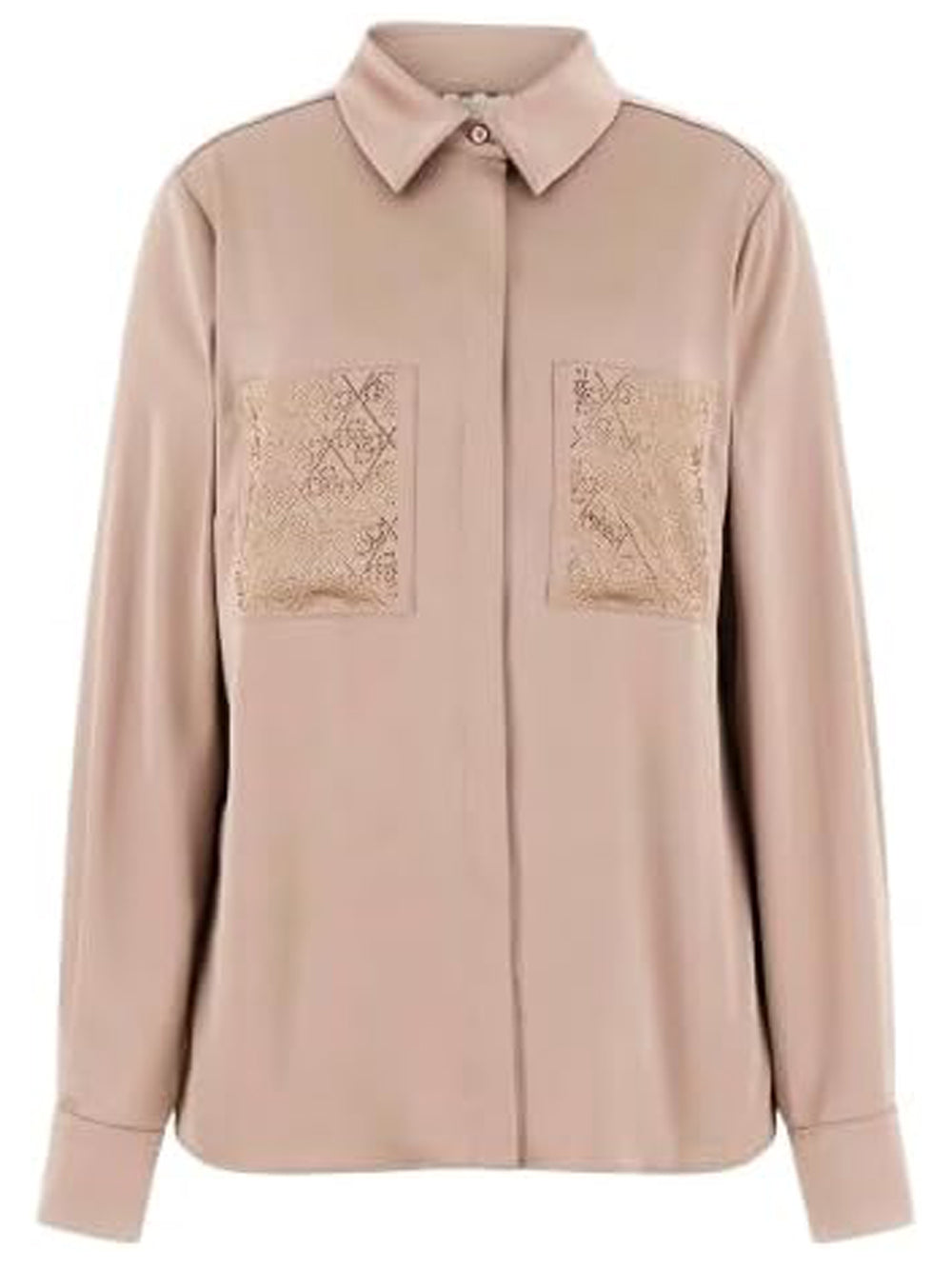 Guess Camicia Manica Lunga Donna Mod. W5RH40 WFQC2 A10L Tortora Beige