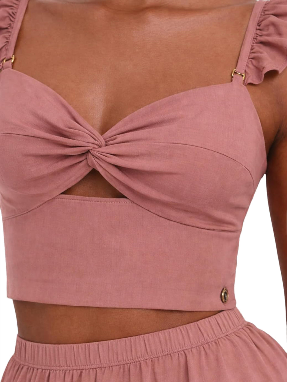 Guess Top Donna Mod. W6GH92 W2383 A12O Cacao Marrone