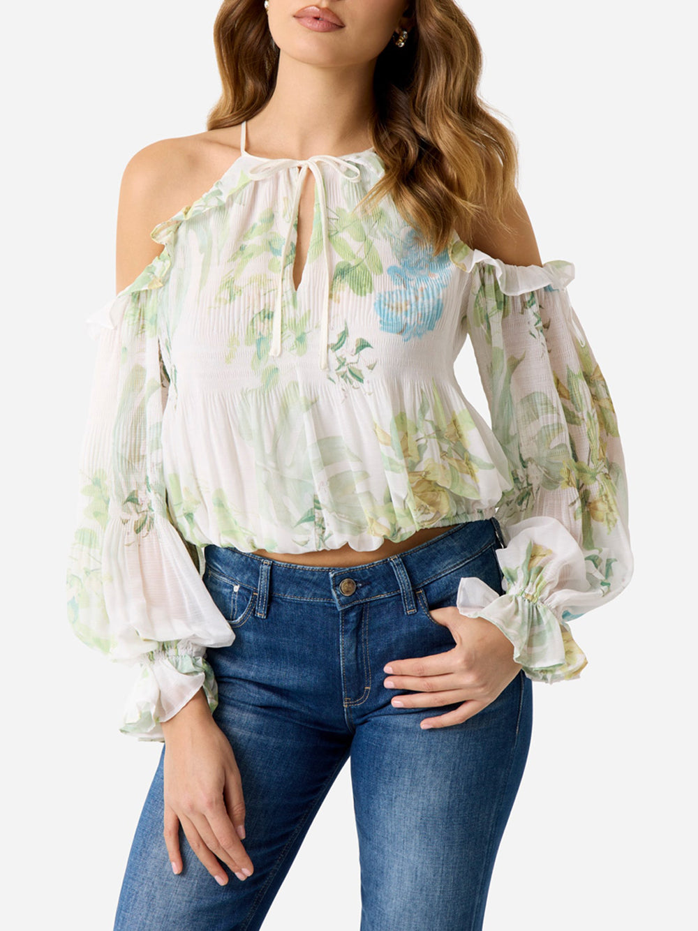 Top Emily Guess da Donna - Floreale Multicolore