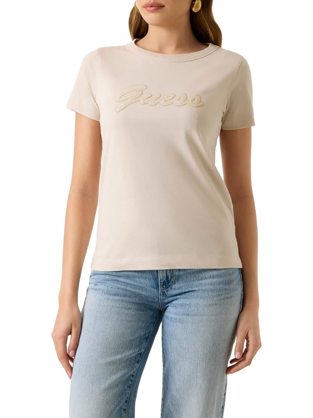 Guess T-shirt Donna Mod. W6GI08 K3023 A11C Beige