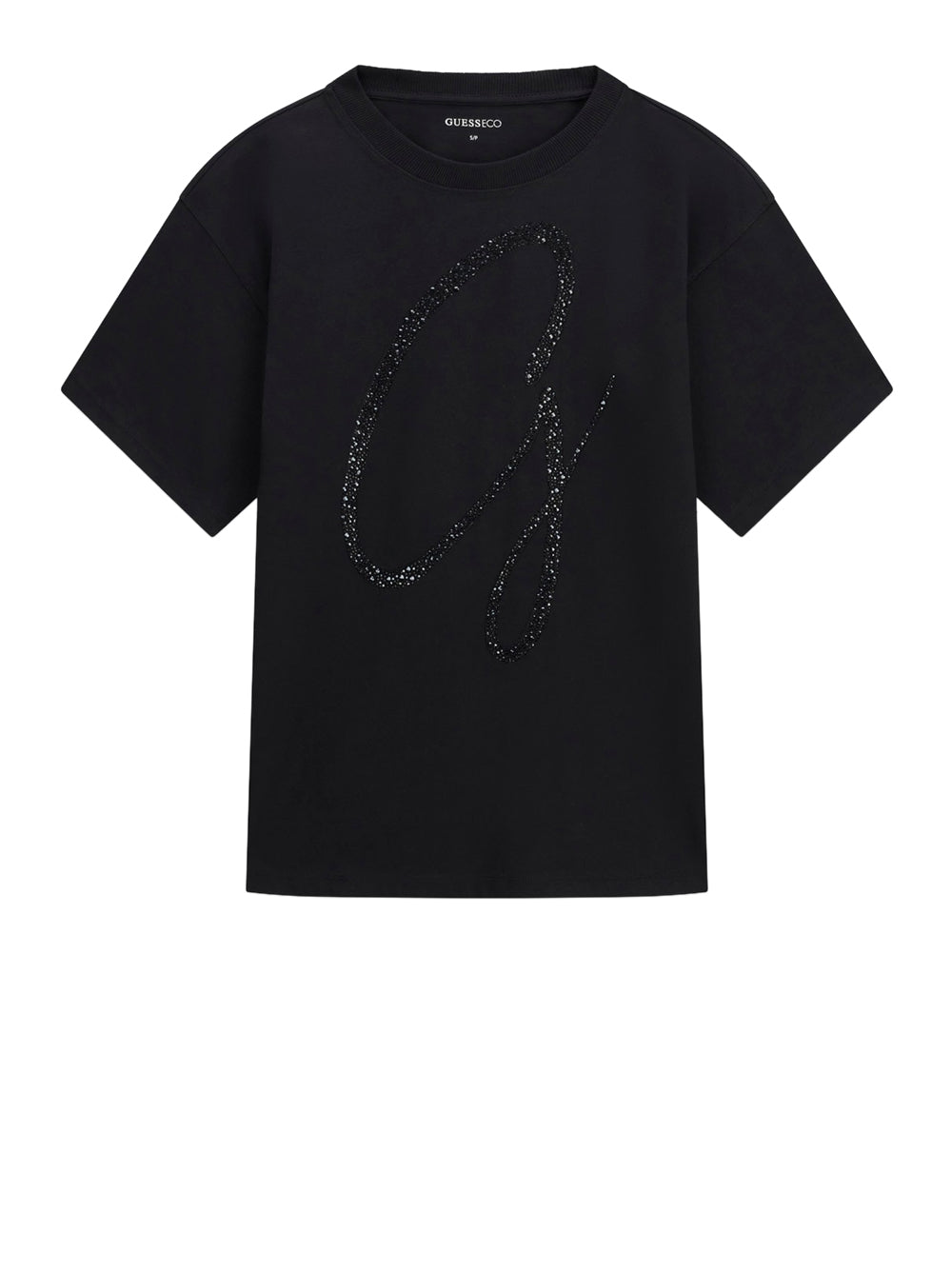 T-shirt Guess Maxi G Studsda Donna - Nero