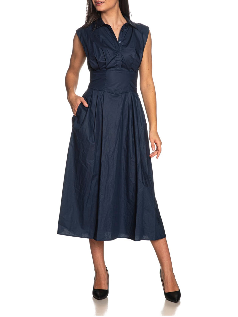 Vestito Longuette Cherry Guess da Donna - Blu