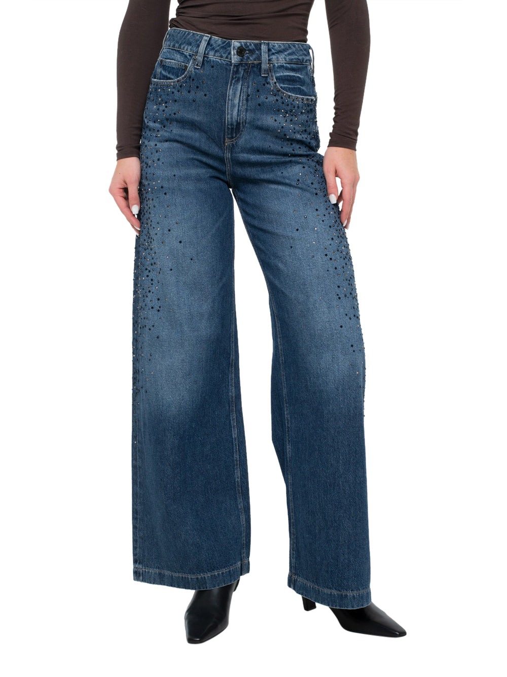 Jeans Wide Guess Bellagio da Donna - Denim