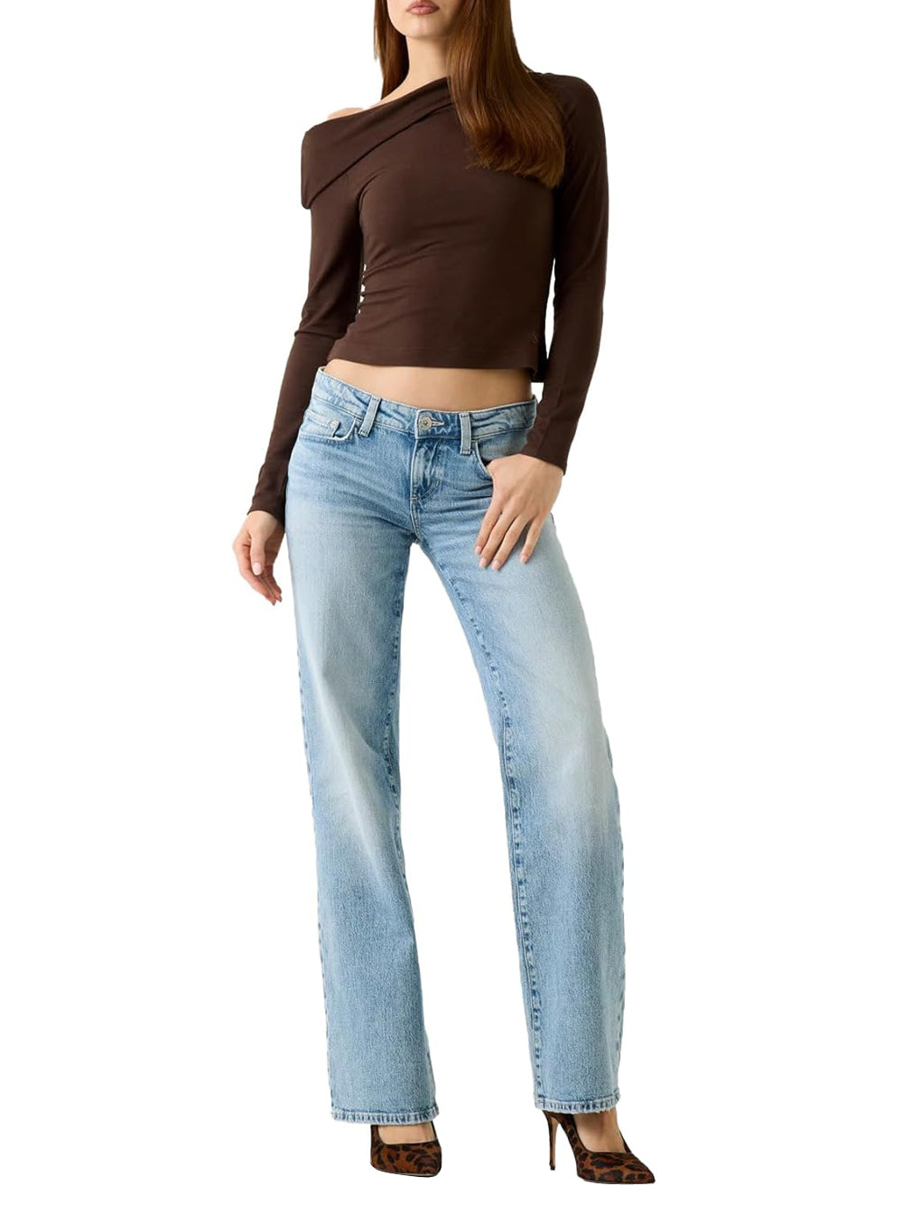 Guess Jeans Donna Mod. W6RA1D D6833 RSP3 Denim Blu