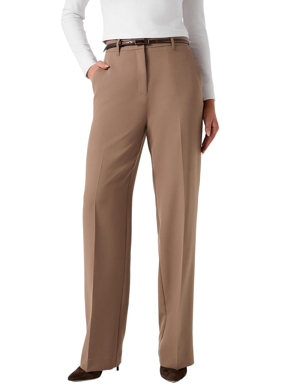 Guess Pantalone Donna Mod. W6RB02 WH9Y2 G1EC Tortora Beige
