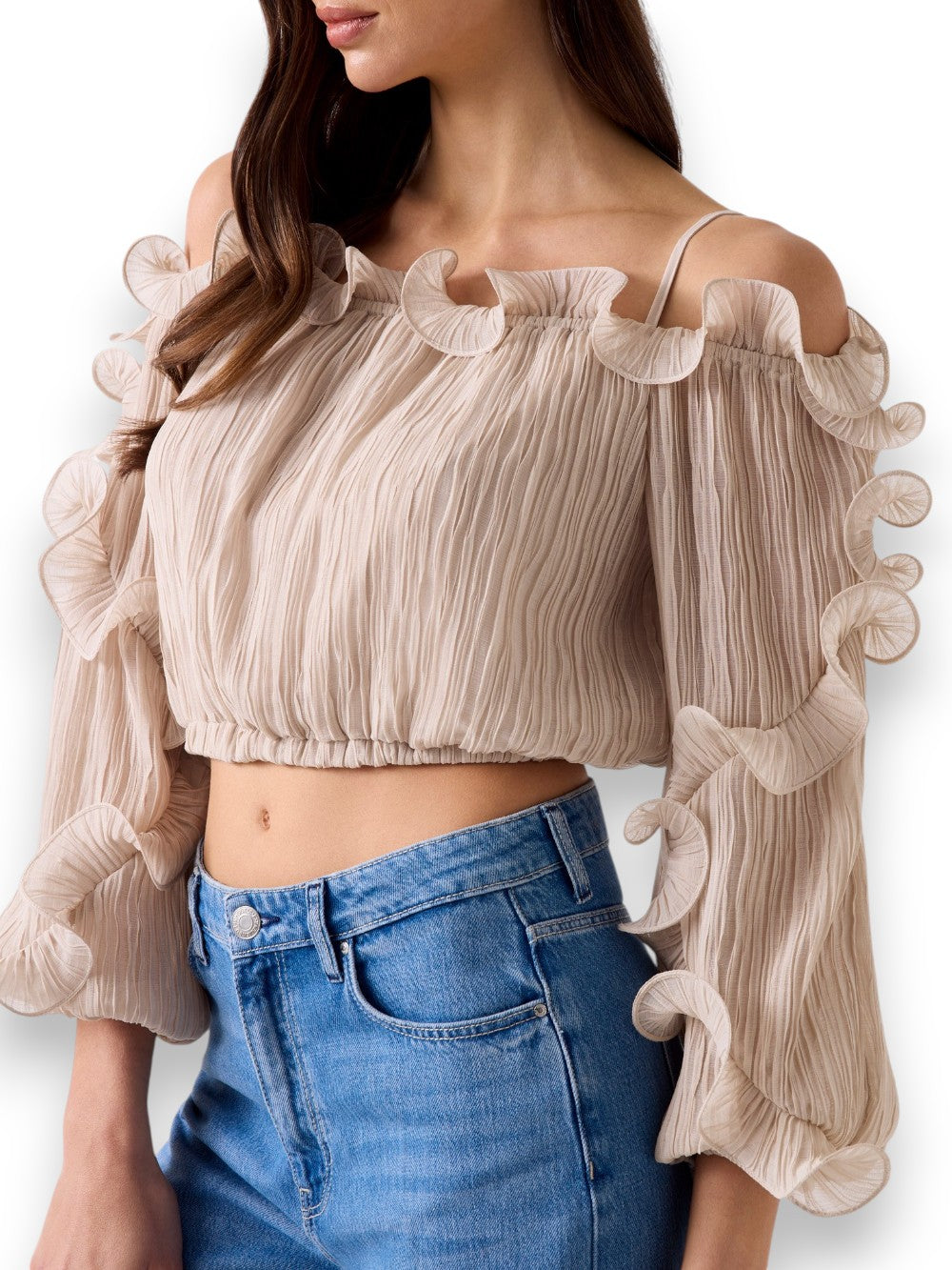 Guess Top Donna Mod. W6RH29 WI342 F1PV Beige
