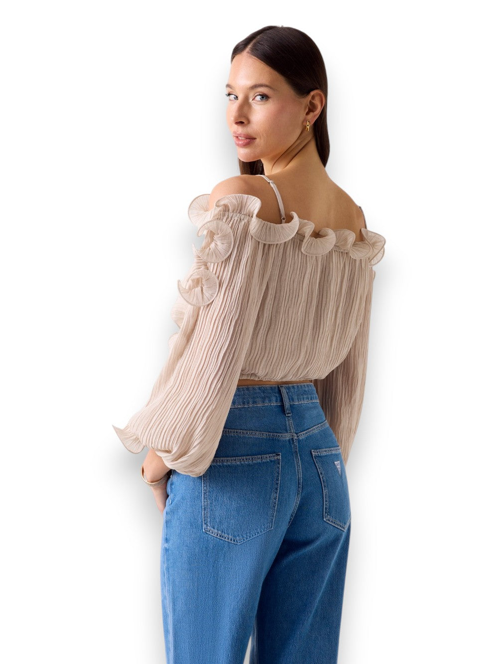 Guess Top Donna Mod. W6RH29 WI342 F1PV Beige